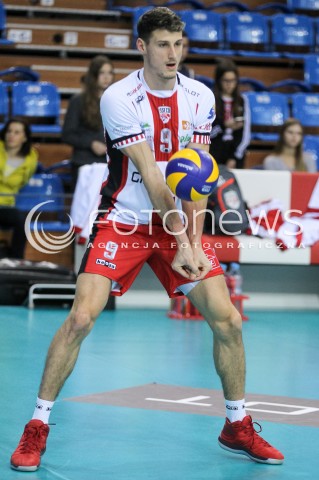  23.12.2017 RZESZOW <br />SIATKOWKA PLUS LIGA 2017/2018 MEN VOLLEYBALL POLAND POLISH PLUSLIGA LEAGUE SEASON 2017/2018 <br />MECZ ASSECO RESOVIA RZESZOW - MKS BEDZIN <br />N/Z THIBAULT ROSSARD SYLWETKA <br /> 