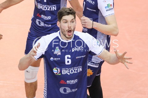  23.12.2017 RZESZOW <br />SIATKOWKA PLUS LIGA 2017/2018 MEN VOLLEYBALL POLAND POLISH PLUSLIGA LEAGUE SEASON 2017/2018 <br />MECZ ASSECO RESOVIA RZESZOW - MKS BEDZIN <br />N/Z JAN KLOBUCAR RADOSC EMOCJE SYLWETKA <br /> 