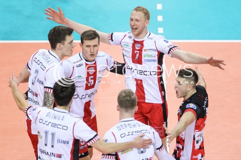  23.12.2017 RZESZOW <br />SIATKOWKA PLUS LIGA 2017/2018 MEN VOLLEYBALL POLAND POLISH PLUSLIGA LEAGUE SEASON 2017/2018 <br />MECZ ASSECO RESOVIA RZESZOW - MKS BEDZIN <br />N/Z JAKUB JAROSZ LUKAS TICHACEK MATEUSZ MASLOWSKI BARTLOMIEJ LEMANSKI RADOSC EMOCJE <br /> 