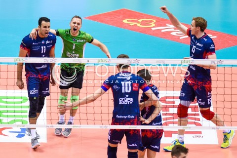  23.12.2017 GDANSK<br />SIATKOWKA - PLUS LIGA SEZON 2017/2018<br />MECZ TREFL GDANSK - ZAKSA KEDZIERZYN KOZLE<br />N/Z MAURICE TORRES PAWEL ZATORSKI MATEUSZ BIENIEK SAM DEROO<br /> 