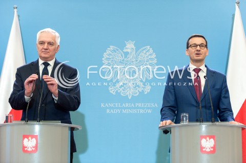 27.12.2017 WARSZAWA<br />KONFERENCJA PREMIERA I MINISTRA NAUKI I SZKOLNICTWA WYZSZEGO <br />TEMATEM KONFERENCJI BYLO UTWORZENIE EUROPEJSKIEGO INSTYTUTU TECHNOLOGICZNEGO<br />N/Z MATEUSZ MORAWIECKI JAROSLAW GOWIN<br /> 