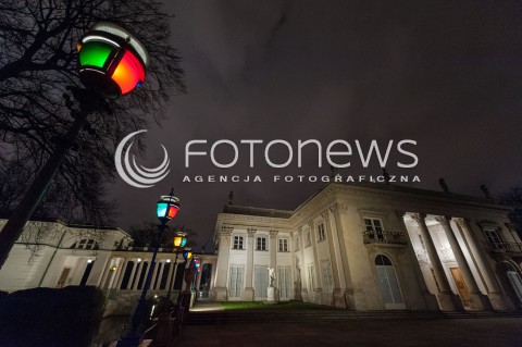  27.12.2017 WARSZAWA<br />WIECZORNY SPACER PO WARSZAWIE<br />N/Z SWIATECZNE OSWIETLENIE PALAC LAZIENKI KROLEWSKIE<br /> 
