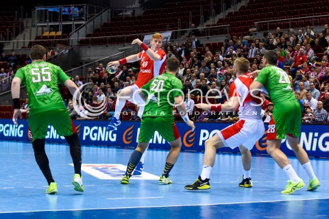  29.12.2017 GDANSK<br />PILKA RECZNA - TURNIEJ MIEDZYNARODOWY 4 NATIONS CUP<br />MECZ POLSKA - BIALORUS<br />N/Z TOMASZ GEBALA<br /> 