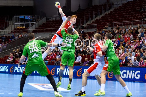  29.12.2017 GDANSK<br />PILKA RECZNA - TURNIEJ MIEDZYNARODOWY 4 NATIONS CUP<br />MECZ POLSKA - BIALORUS<br />N/Z TOMASZ GEBALA<br /> 