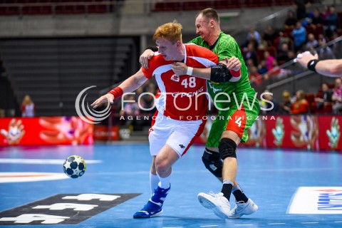  29.12.2017 GDANSK<br />PILKA RECZNA - TURNIEJ MIEDZYNARODOWY 4 NATIONS CUP<br />MECZ POLSKA - BIALORUS<br />N/Z TOMASZ GEBALA ARTSEM KARALEK<br /> 