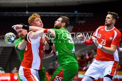  29.12.2017 GDANSK<br />PILKA RECZNA - TURNIEJ MIEDZYNARODOWY 4 NATIONS CUP<br />MECZ POLSKA - BIALORUS<br />N/Z TOMASZ GEBALA ALIAKSANDR TSITOU KAMIL SYPRZAK<br /> 