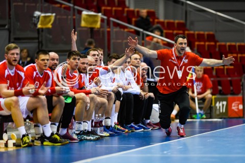  29.12.2017 GDANSK<br />PILKA RECZNA - TURNIEJ MIEDZYNARODOWY 4 NATIONS CUP<br />MECZ POLSKA - BIALORUS<br />N/Z PIOTR PRZYBECKI<br /> 