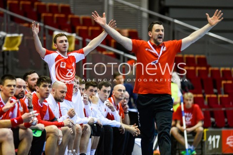  29.12.2017 GDANSK<br />PILKA RECZNA - TURNIEJ MIEDZYNARODOWY 4 NATIONS CUP<br />MECZ POLSKA - BIALORUS<br />N/Z ARKADIUSZ MORYTO PIOTR PRZYBECKI<br /> 