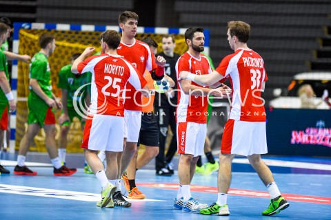  29.12.2017 GDANSK<br />PILKA RECZNA - TURNIEJ MIEDZYNARODOWY 4 NATIONS CUP<br />MECZ POLSKA - BIALORUS<br />N/Z ARKADIUSZ MORYTO PIOTR CHRAPKOWSKI STANISLAW MAKOWIEJEW PAWEL PACZKOWSKI<br /> 