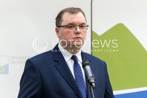  04.01.2018 WARSZAWA<br />KONFERENCJA W MINISTERSTWIE SRODOWISKA DZIALANIA NA RZECZ POPRAWY JAKOSCI POWIETRZA<br />N/Z PAWEL SALEK PELNOMOCNIK RZADU DO SPRAW POLITYKI KLIMATYCZNEJ<br /> 