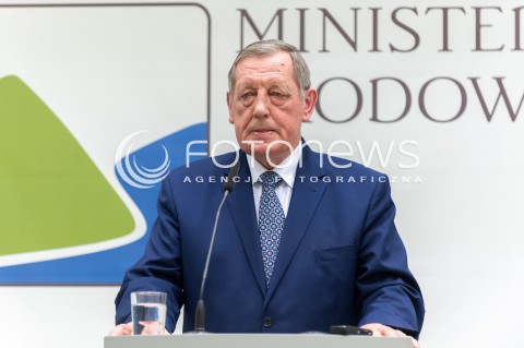  04.01.2018 WARSZAWA<br />KONFERENCJA W MINISTERSTWIE SRODOWISKA DZIALANIA NA RZECZ POPRAWY JAKOSCI POWIETRZA<br />N/Z JAN SZYSZKO<br /> 