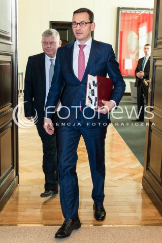  04.01.2018 WARSZAWA <br />POSIEDZENIE RADY MINISTROW <br />N/Z PREMIER MATEUSZ MORAWIECKI MAREK SUSKI<br /> 