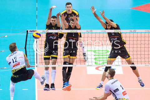  05.01.2018 GDANSK<br />SIATKOWKA - PLUS LIGA SEZON 2017/2018<br />MECZ TREFL GDANSK - PGE SKRA BELCHATOW<br />N/Z MARIUSZ WLAZLY KAROL KLOS MILAD EBADIPOUR<br /> 