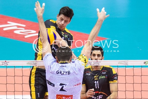  05.01.2018 GDANSK<br />SIATKOWKA - PLUS LIGA SEZON 2017/2018<br />MECZ TREFL GDANSK - PGE SKRA BELCHATOW<br />N/Z SRECKO LISINAC MILAD EBADIPOUR<br /> 