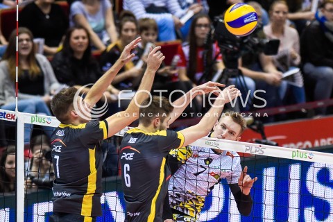 05.01.2018 GDANSK<br />SIATKOWKA - PLUS LIGA SEZON 2017/2018<br />MECZ TREFL GDANSK - PGE SKRA BELCHATOW<br />N/Z BARTLOMIEJ BEDNORZ KAROL KLOS DAMIAN SCHULZ<br /> 