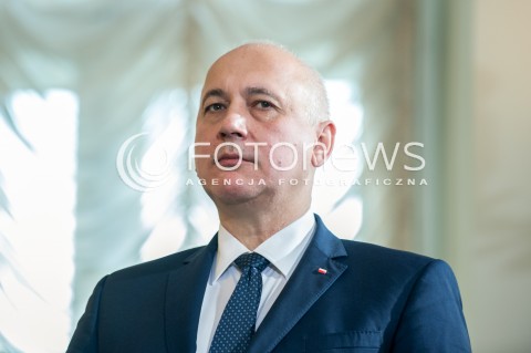  09.01.2018 WARSZAWA <br />ZAPRZYSIEZENIE NOWYCH CZLONKOW RADY MINISTROW PRZEZ PREZYDENTA RP <br />N/Z JOACHIM BRUDZINSKI ( MINISTER SPRAW WEWNETRZNYCH I ADMINISTRACJI MSWIA ) <br /> 