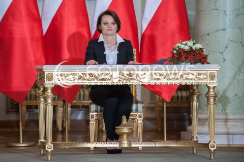  09.01.2018 WARSZAWA <br />ZAPRZYSIEZENIE NOWYCH CZLONKOW RADY MINISTROW PRZEZ PREZYDENTA RP <br />N/Z JADWIGA EMILEWICZ ( MINISTER PRZEDSIEBIORCZOSCI I TECHNOLOGII ) <br /> 