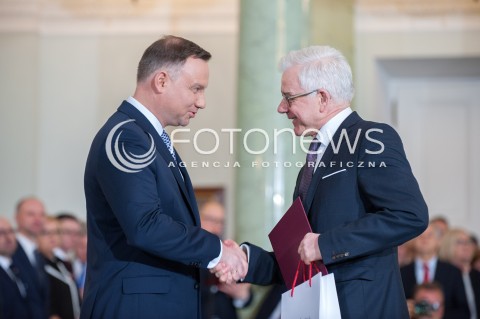  09.01.2018 WARSZAWA <br />ZAPRZYSIEZENIE NOWYCH CZLONKOW RADY MINISTROW PRZEZ PREZYDENTA RP <br />N/Z PREZYDENT RP ANDRZEJ DUDA JACEK CZAPUTOWICZ ( MINISTER SPRAW ZAGRANICZNYCH ) <br /> 