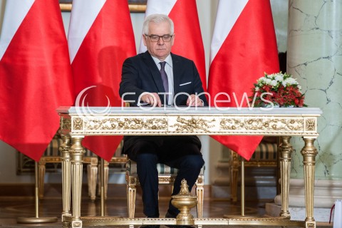  09.01.2018 WARSZAWA <br />ZAPRZYSIEZENIE NOWYCH CZLONKOW RADY MINISTROW PRZEZ PREZYDENTA RP <br />N/Z JACEK CZAPUTOWICZ ( MINISTER SPRAW ZAGRANICZNYCH ) <br /> 