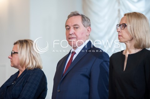  09.01.2018 WARSZAWA <br />ZAPRZYSIEZENIE NOWYCH CZLONKOW RADY MINISTROW PRZEZ PREZYDENTA RP <br />N/Z HENRYK KOWALCZYK ( MINISTER SRODOWISKA ) <br /> 