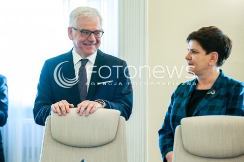  09.01.2018 WARSZAWA<br />POSIEDZENIE RADY MINISTROW<br />N/Z BEATA SZYDLO JACEK CZAPUTOWICZ<br /> 