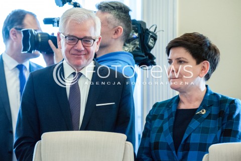  09.01.2018 WARSZAWA<br />POSIEDZENIE RADY MINISTROW<br />N/Z BEATA SZYDLO JACEK CZAPUTOWICZ<br /> 