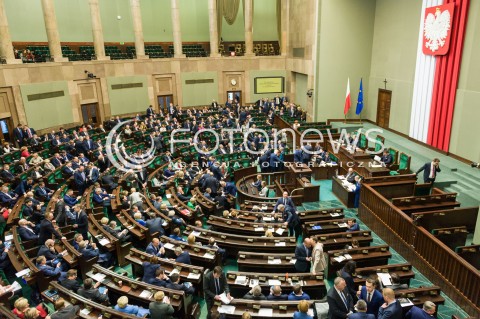 09.01.2018 WARSZAWA SEJM<br />POSIEDZENIE SEJMU<br />N/Z WIDOK VIEW SEJM POSLOWIE SALA POSIEDZEN<br /> 