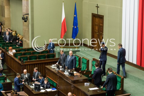  09.01.2018 WARSZAWA SEJM<br />POSIEDZENIE SEJMU<br />N/Z OTWARCIE POSIEDZENIE MAREK KUCHCINSKI<br /> 