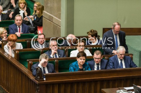  09.01.2018 WARSZAWA SEJM<br />POSIEDZENIE SEJMU<br />N/Z RZAD JAROSLAW SELLIN BEATA SZYDLO PIOTR GLINSKI JAROSLAW GOWIN ANNA ZALEWSKA ELZBIETA RAFALSKA MARIUSZ KAMINSKI ANTONI MACIEREWICZ HENRYK KOWALCZYK MINISTROWIE <br /> 