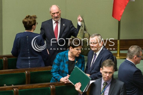  09.01.2018 WARSZAWA SEJM<br />POSIEDZENIE SEJMU<br />N/Z ANTONI MACIEREWICZ RZAD BEATA SZYDLO ANDRZEJ ADAMCZYK <br /> 