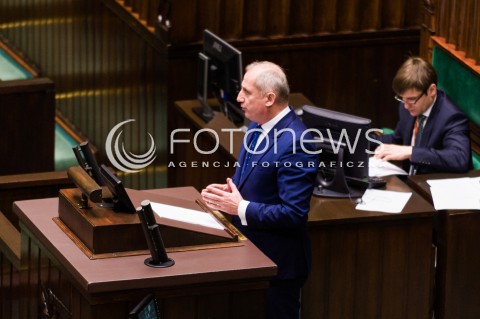  09.01.2018 WARSZAWA SEJM<br />POSIEDZENIE SEJMU<br />N/Z SLAWOMIR NEUMANN<br /> 