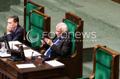  09.01.2018 WARSZAWA SEJM<br />POSIEDZENIE SEJMU<br />N/Z RYSZARD TERLECKI TELEFON KOMORKA <br /> 