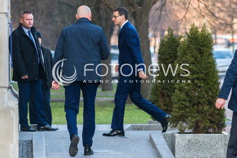  09.01.2018 WARSZAWA<br />POSIEDZENIE RADY MINISTROW<br />PRZYJAZD MINISTROW DO KPRM<br />N/Z PREMIER MATEUSZ MORAWIECKI<br /> 