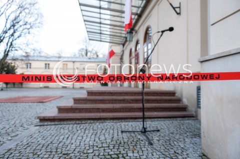  09.01.2018 WARSZAWA MON<br />PRZEKAZANIE RESORTU MINISTERSTWA OBRONY NARODOWEJ MON<br />N/Z NAPIS MINISTERSTWO OBRONY NARODOWEJ<br /> 