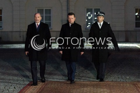  09.01.2018 WARSZAWA MON<br />PRZEKAZANIE RESORTU MINISTERSTWA OBRONY NARODOWEJ MON<br />N/Z ANTONI MACIEREWICZ MARIUSZ BLASZCZAK<br /> 