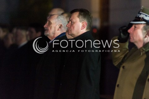  09.01.2018 WARSZAWA MON<br />PRZEKAZANIE RESORTU MINISTERSTWA OBRONY NARODOWEJ MON<br />N/Z ANTONI MACIEREWICZ MARIUSZ BLASZCZAK<br /> 