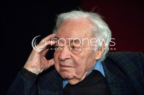  10.01.2018 WARSZAWA<br />SPOTKANIE Z OKAZJI 10 ROCZNICY REAKTYWACJI NAGRODY LITERACKIEJ MIASTA STOLECZNEGO WARSZAWY<br />N/Z JOZEF HEN<br /> 