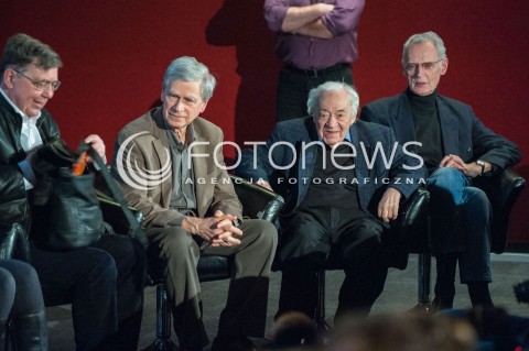  10.01.2018 WARSZAWA<br />SPOTKANIE Z OKAZJI 10 ROCZNICY REAKTYWACJI NAGRODY LITERACKIEJ MIASTA STOLECZNEGO WARSZAWY<br />N/Z MACIEJ WOJTYSZKO JOZEF HEN EUSTACHY RYLSKI KAZIMIERZ ORLOS<br /> 