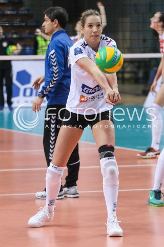  11.01.2018 RZESZOW POLAND<br />SIATKOWKA LIGA MISTRZYN <br />2018 CEV VOLLEYBALL CHAMPIONS LEAGUE - WOMEN <br />MECZ DEVELOPRES SKYRES RZESZOW - CSM VOLEI ALBA BLAJ <br />N/Z HELENE ROUSSEAUX SYLWETKA <br /> 