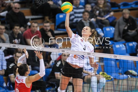  11.01.2018 RZESZOW POLAND<br />SIATKOWKA LIGA MISTRZYN <br />2018 CEV VOLLEYBALL CHAMPIONS LEAGUE - WOMEN <br />MECZ DEVELOPRES SKYRES RZESZOW - CSM VOLEI ALBA BLAJ <br />N/Z MONIKA PTAK <br /> 