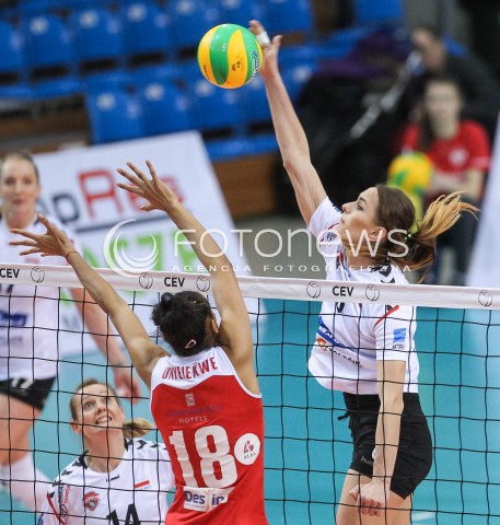  11.01.2018 RZESZOW POLAND<br />SIATKOWKA LIGA MISTRZYN <br />2018 CEV VOLLEYBALL CHAMPIONS LEAGUE - WOMEN <br />MECZ DEVELOPRES SKYRES RZESZOW - CSM VOLEI ALBA BLAJ <br />N/Z KATARZYNA ZABINSKA <br /> 