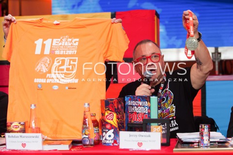  12.01.2018 WARSZAWA<br />KONFERENCJA PRZED 26 FINALEM WOSP<br />N/Z JUREK JERZY OWSIAK<br /> 