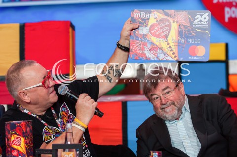  12.01.2018 WARSZAWA<br />KONFERENCJA PRZED 26 FINALEM WOSP<br />N/Z DYREKTOR PROGRAMOWY GRUPY TVN EDWARD MISZCZAK JUREK JERZY OWSIAK<br /> 