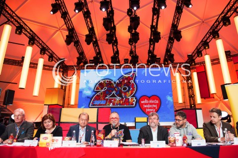  12.01.2018 WARSZAWA<br />KONFERENCJA PRZED 26 FINALEM WOSP<br />N/Z LIDIA NIEDZWIEDZKA OWSIAK BOHDAN MARUSZEWSKI JUREK JERZY OWSIAK EDWARD MISZCZAK<br /> 