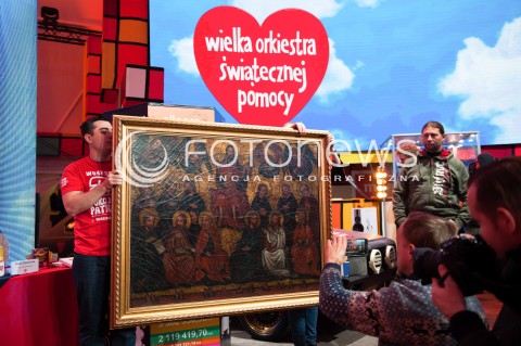  12.01.2018 WARSZAWA<br />KONFERENCJA PRZED 26 FINALEM WOSP<br />N/Z OBRAZ NA AUKCJE WOSP<br /> 