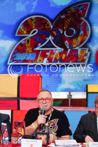  12.01.2018 WARSZAWA<br />KONFERENCJA PRZED 26 FINALEM WOSP<br />N/Z JUREK JERZY OWSIAK<br /> 