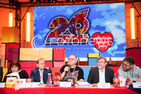  12.01.2018 WARSZAWA<br />KONFERENCJA PRZED 26 FINALEM WOSP<br />N/Z LIDIA NIEDZWIEDZKA OWSIAK BOHDAN MARUSZEWSKI JUREK JERZY OWSIAK EDWARD MISZCZAK<br /> 