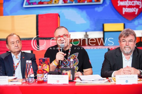  12.01.2018 WARSZAWA<br />KONFERENCJA PRZED 26 FINALEM WOSP<br />N/Z BOHDAN MARUSZEWSKI JUREK JERZY OWSIAK EDWARD MISZCZAK<br /> 