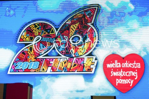  12.01.2018 WARSZAWA<br />KONFERENCJA PRZED 26 FINALEM WOSP<br />N/Z LOGO NAPIS 26 FINAL WOSP<br /> 