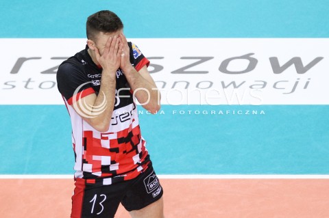  13.01.2018 RZESZOW <br />SIATKOWKA PLUS LIGA 2017/2018 MEN VOLLEYBALL POLAND POLISH PLUSLIGA LEAGUE SEASON 2017/2018 <br />MECZ ASSECO RESOVIA RZESZOW - BBTS BIELSKO BIALA <br />N/Z MATEUSZ MASLOWSKI ZLOSC EMOCJE <br /> 